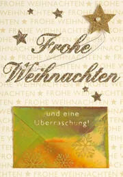 Postkarte Weihnachten Geldkarte