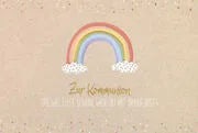 Postkarte KOMMUNION Regenbogen