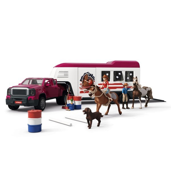 Schleich Pick-up mit grossem Pferdeanhae