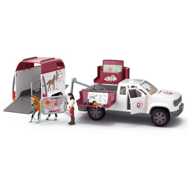 Schleich Mobile Tieraerztin mit Anhaenger