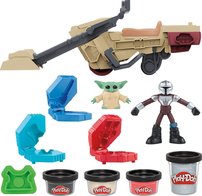 Play-Doh Star Wars Mandalorian Action Speeder, 3+1 Dosen Knete
