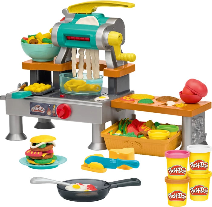 Play-Doh Brutzelspass-Küche 6 Dosen Knete, Küchenmaschine