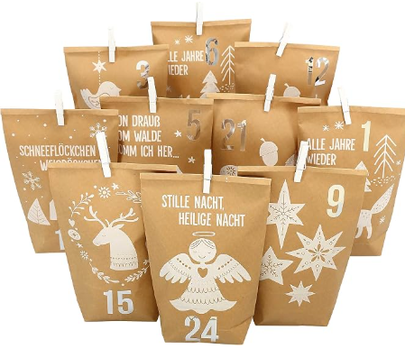Papierdrachen Adventskalender zum selber befüllen