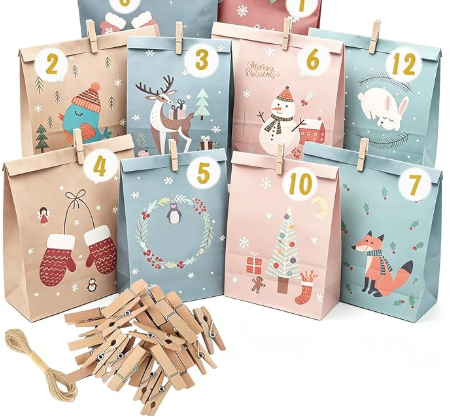 Papierdrachen Adventskalender zum selber befüllen