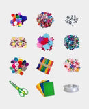 I am creative DIY Kit Bastel XXL Box mit  Perlen / Federn / Pompo
