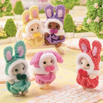 Sylvanian Families Sammelfig. Babyfreunde Hasen Thekendisplay