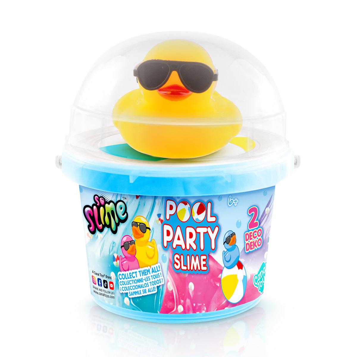Canal Toys Slime Ducky Pool Party Eimer mit Gummi Ente