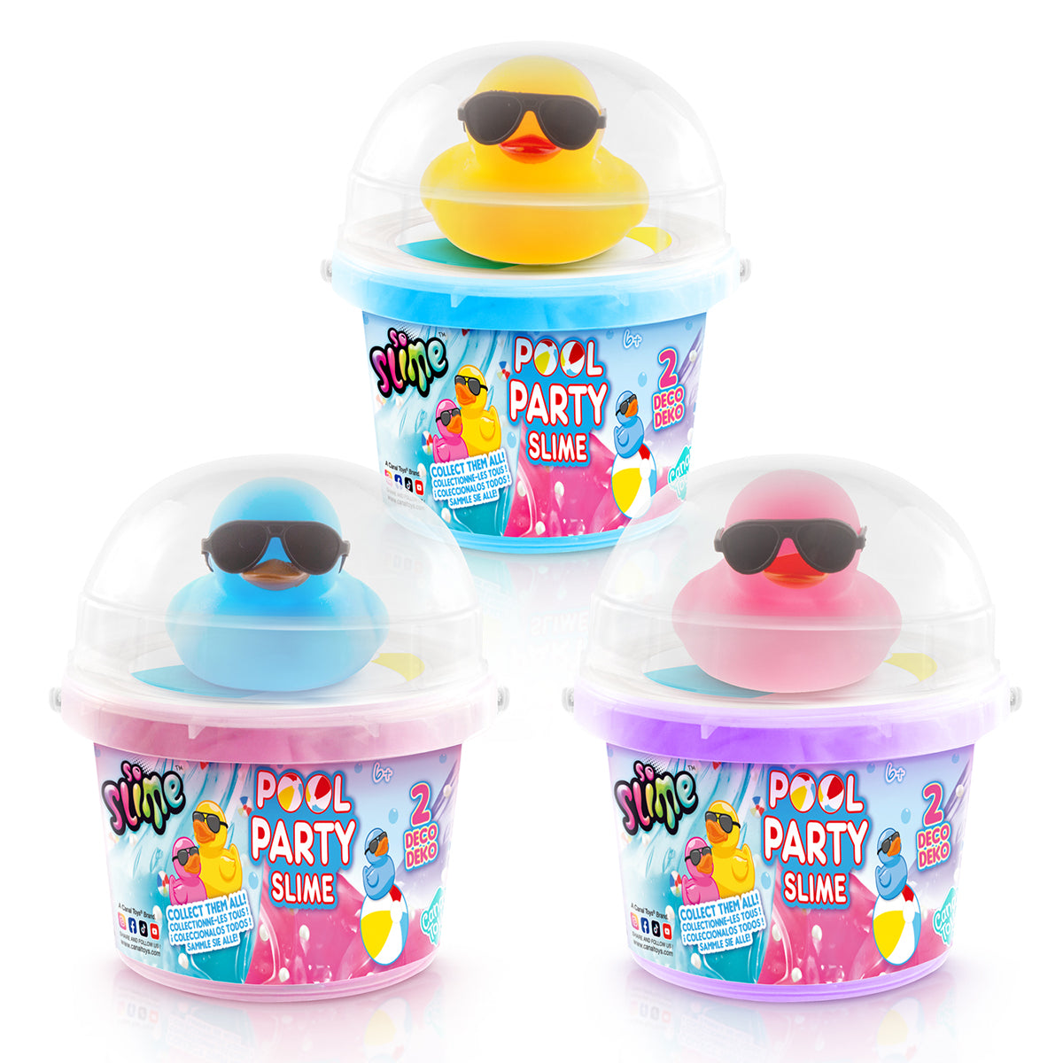 Canal Toys Slime Ducky Pool Party Eimer mit Gummi Ente