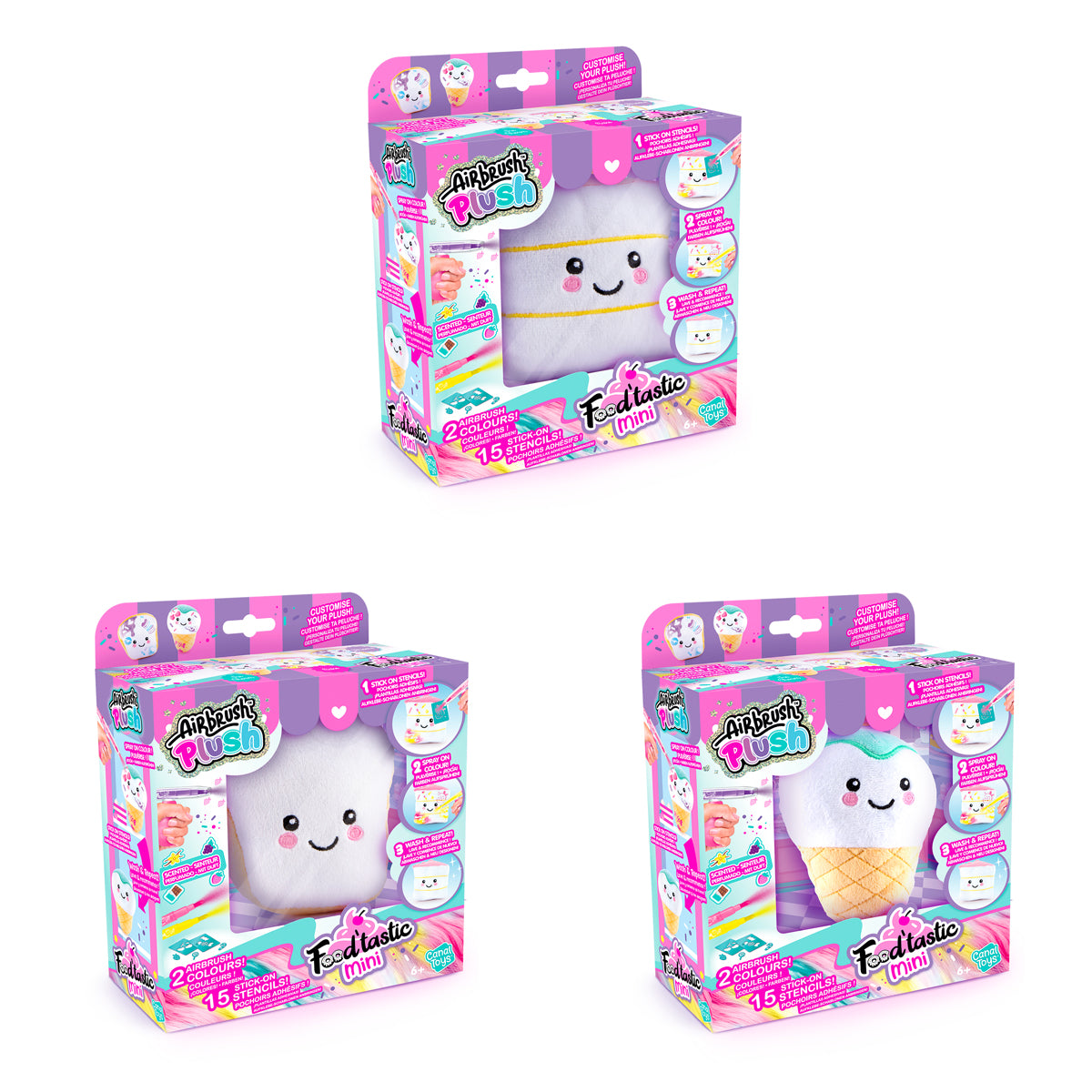 Canal Toys Airbrush Plush Food'tastic ass. Mini