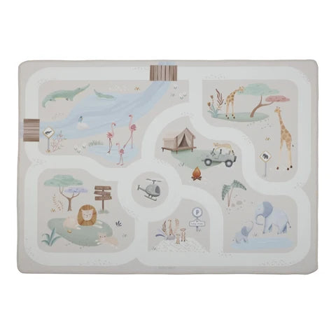 Little Dutch Auto-Spielteppich FSC - Safari Friends