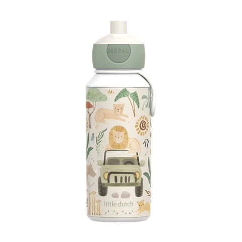 Little Dutch Trinkflasche Pop-up Campus 400 ml Safari Friends