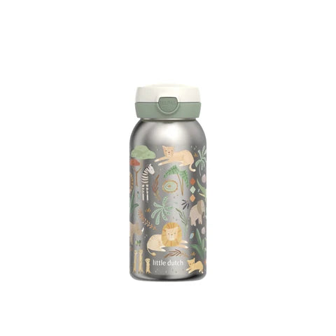 Little Dutch Isolierflasche mit flip cap Campus 500 ml Safari Friends