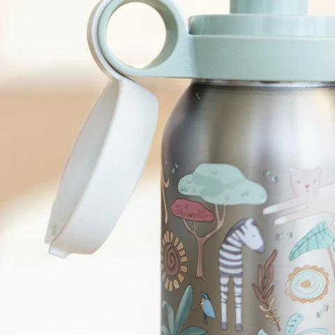 Little Dutch Isolierflasche mit flip cap Campus 500 ml Safari Friends
