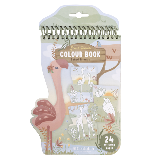 Little Dutch Malbuch Safari Flamingo