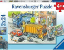 Ravensburger Puzzle Müllabfuhr und Abschleppwagen