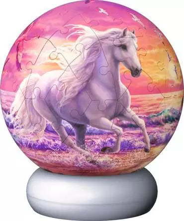 Ravensburger 3D Puzzle-Ball Nachtlicht Pferde am Strand