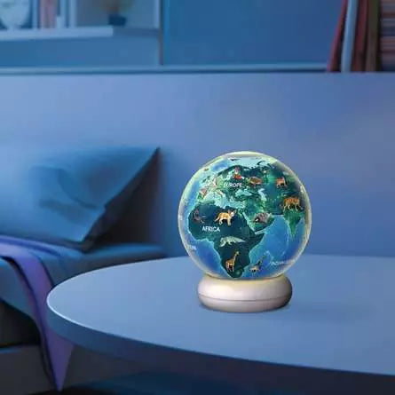 Ravensburger 3D Puzzle-Ball Nachtlicht Erde mit Tiermotiven
