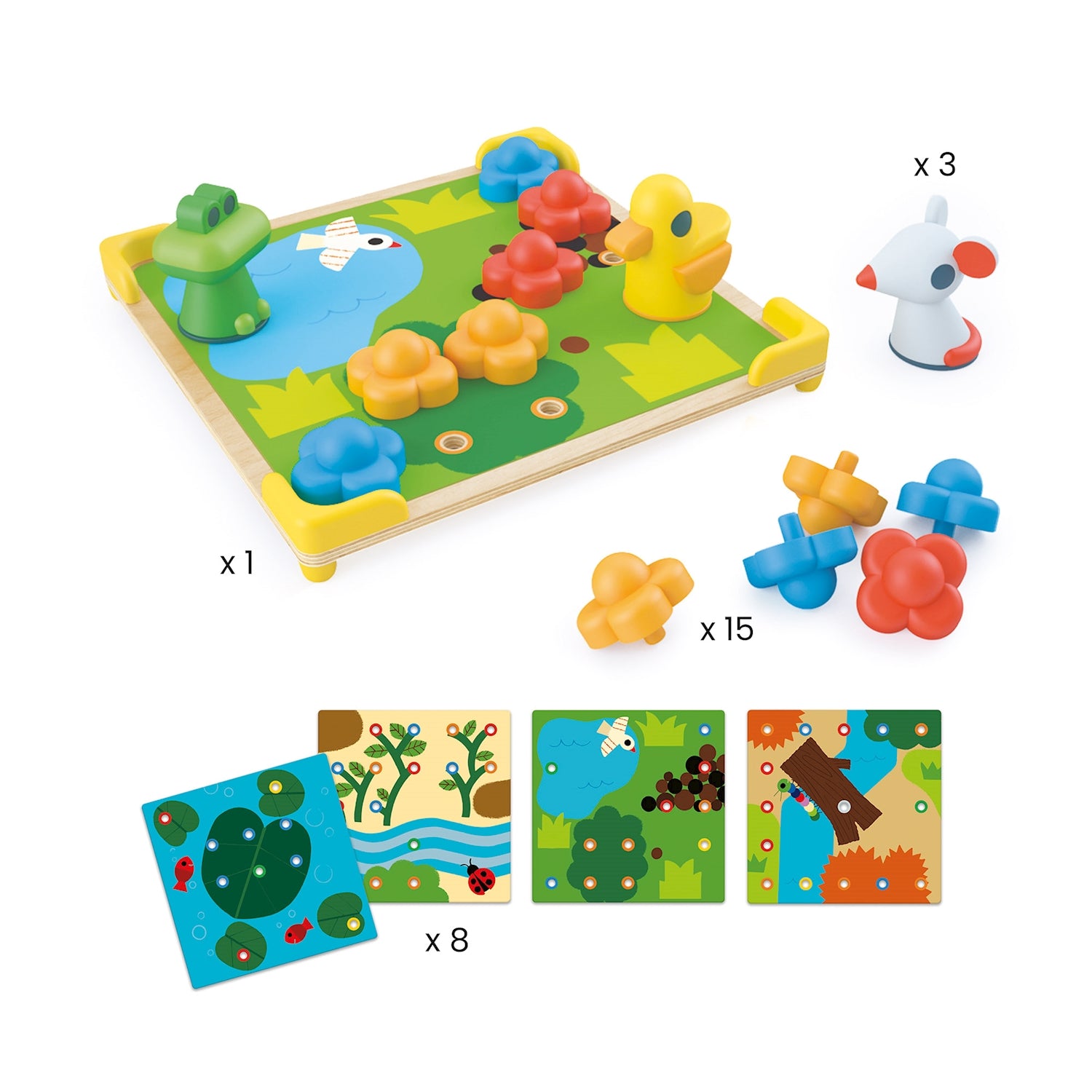Djeco Lernspiel Mosaico Ducky & Co