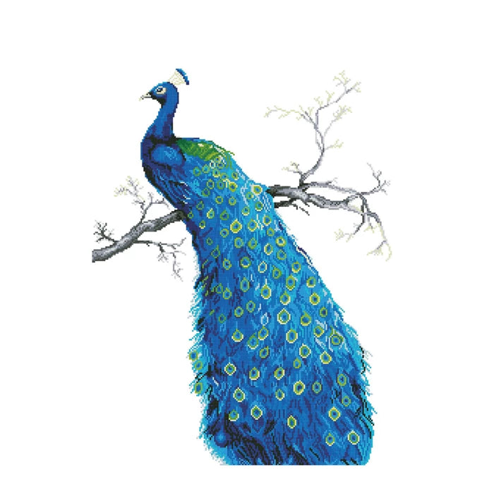 Diamond Dotz Diamond Painting Blauer Pfau