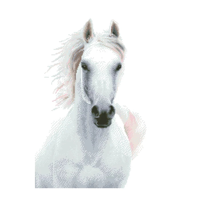 Diamond Dotz Diamond Painting Pferd weiss