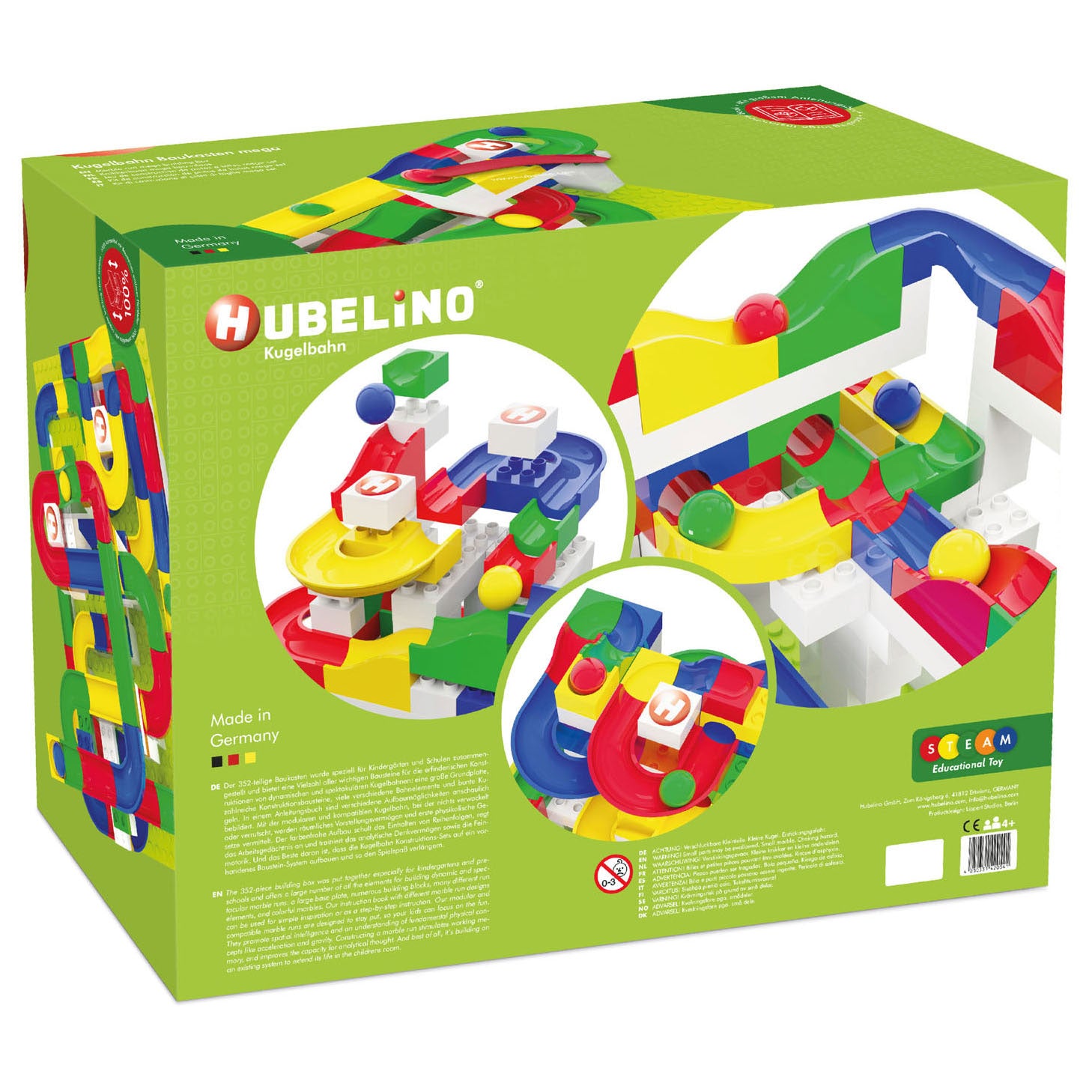 Hubelino Kugelbahn: KIGA-Set Baukasten [351 Teile]
