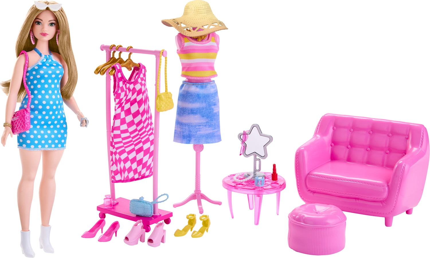 Barbie Stylistin und Kleiderschrank