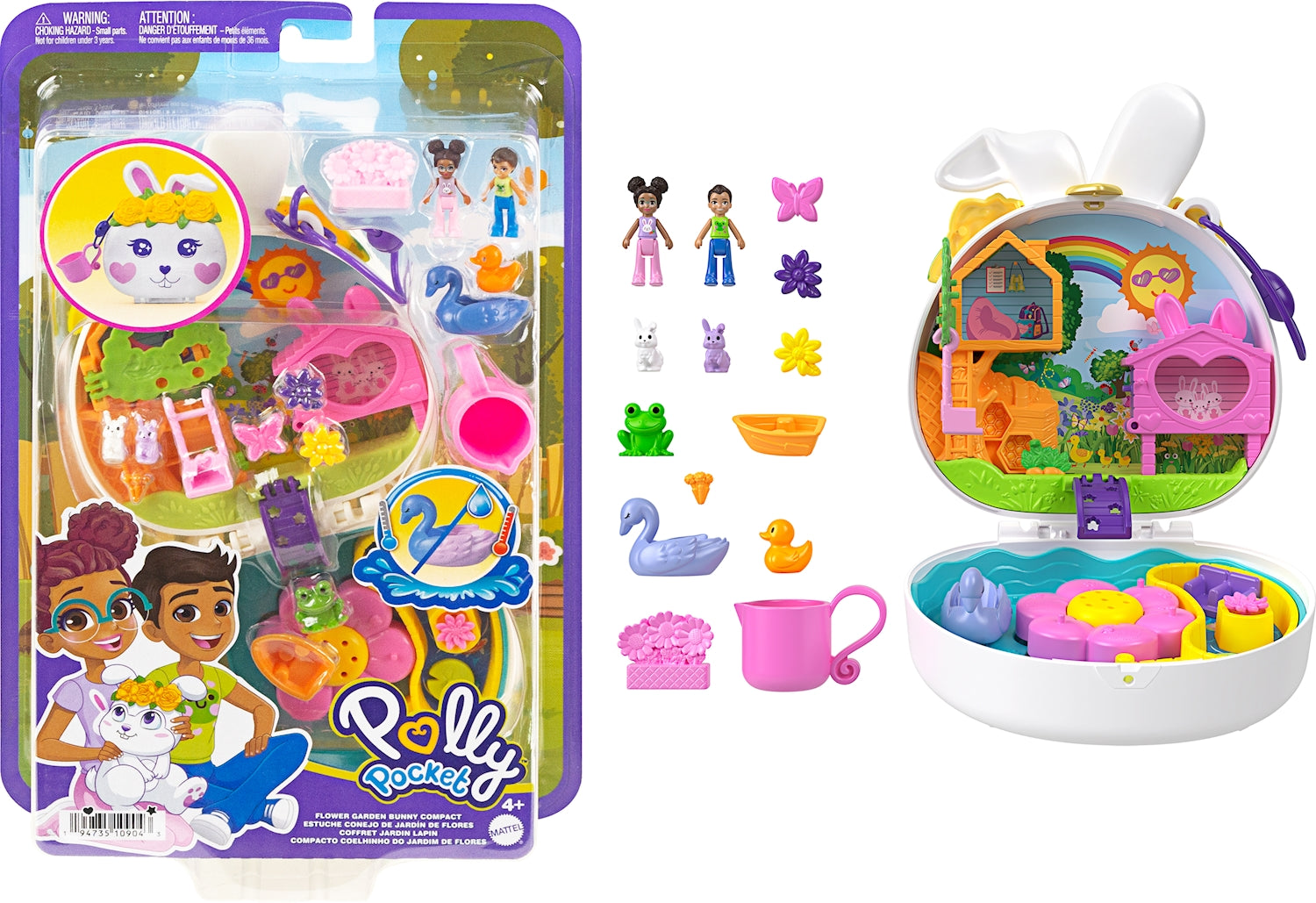 Polly Pocket Blumen-Häschen Schatulle