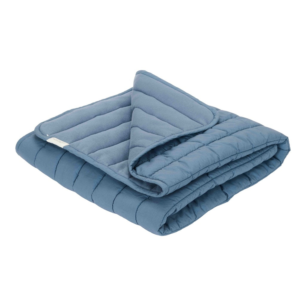 Little Dutch Gesteppte Tagesdecke für Kinderbetten Dark Blue