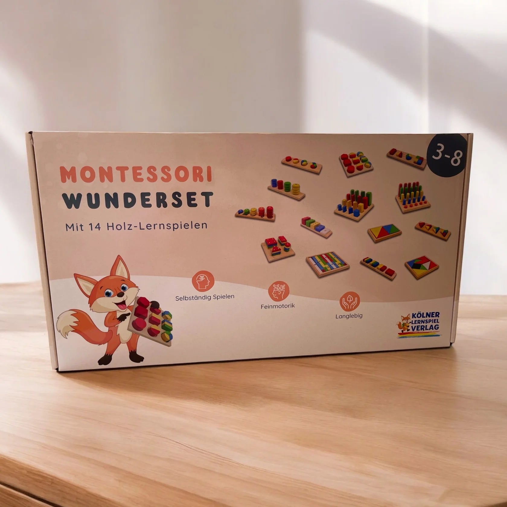 Kölner Lernspielverlag Mein Montessori Wunderset mit 14 Holz-Lernspielen