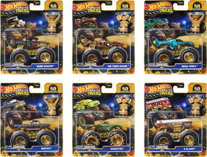 Monster Trucks Bigfoot Trophy Champions 10-fach ass., 1:64