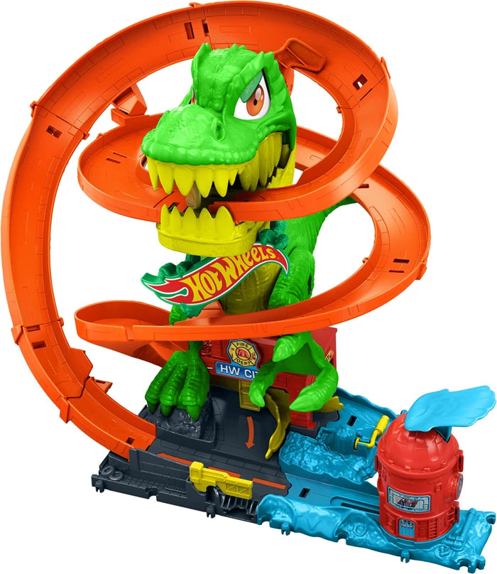 Hot Wheels City T-Rex-Schlacht Spielset