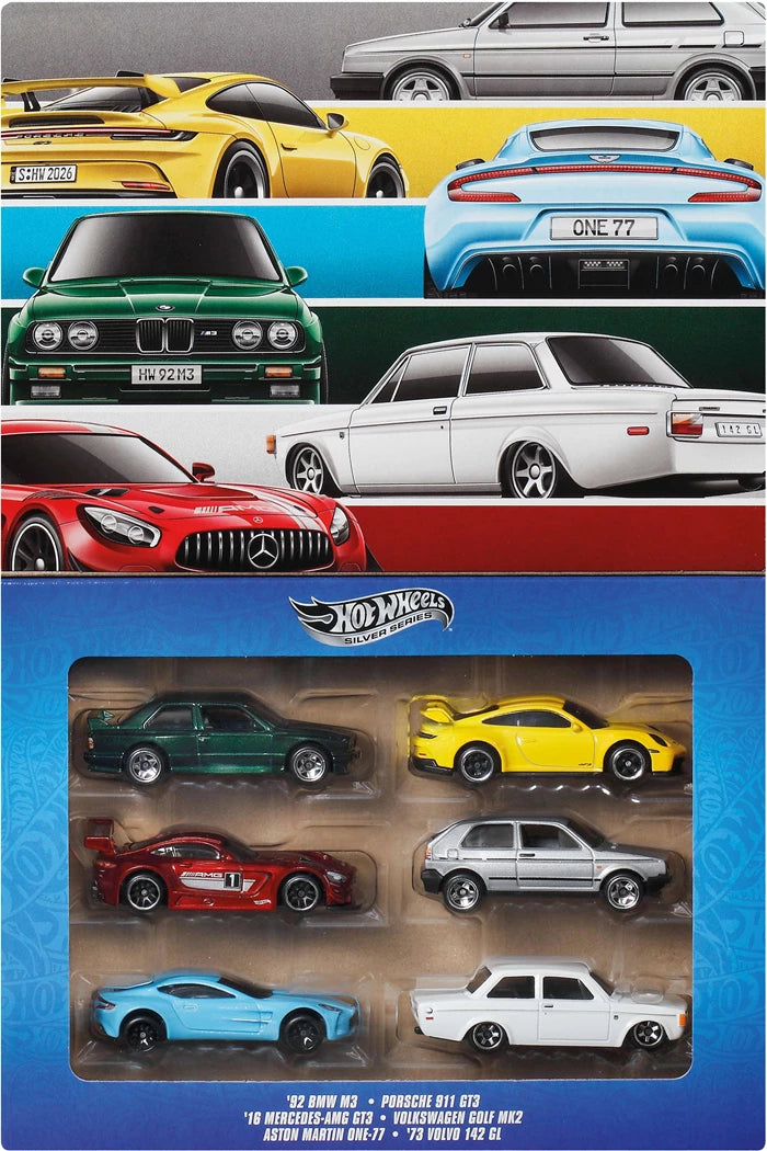 Hot Wheels Euro Style Multipack 6 Fahrzeuge, europäische Marken