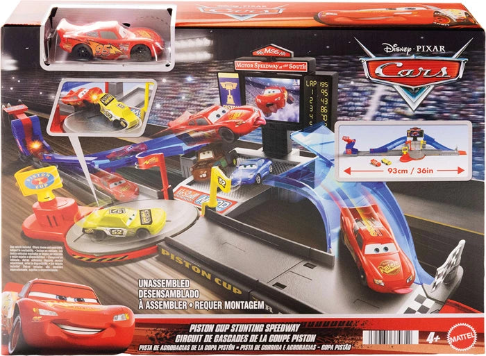 Mattel Cars Piston Cup 2 in 1 Spielset Rennen und Crashs
