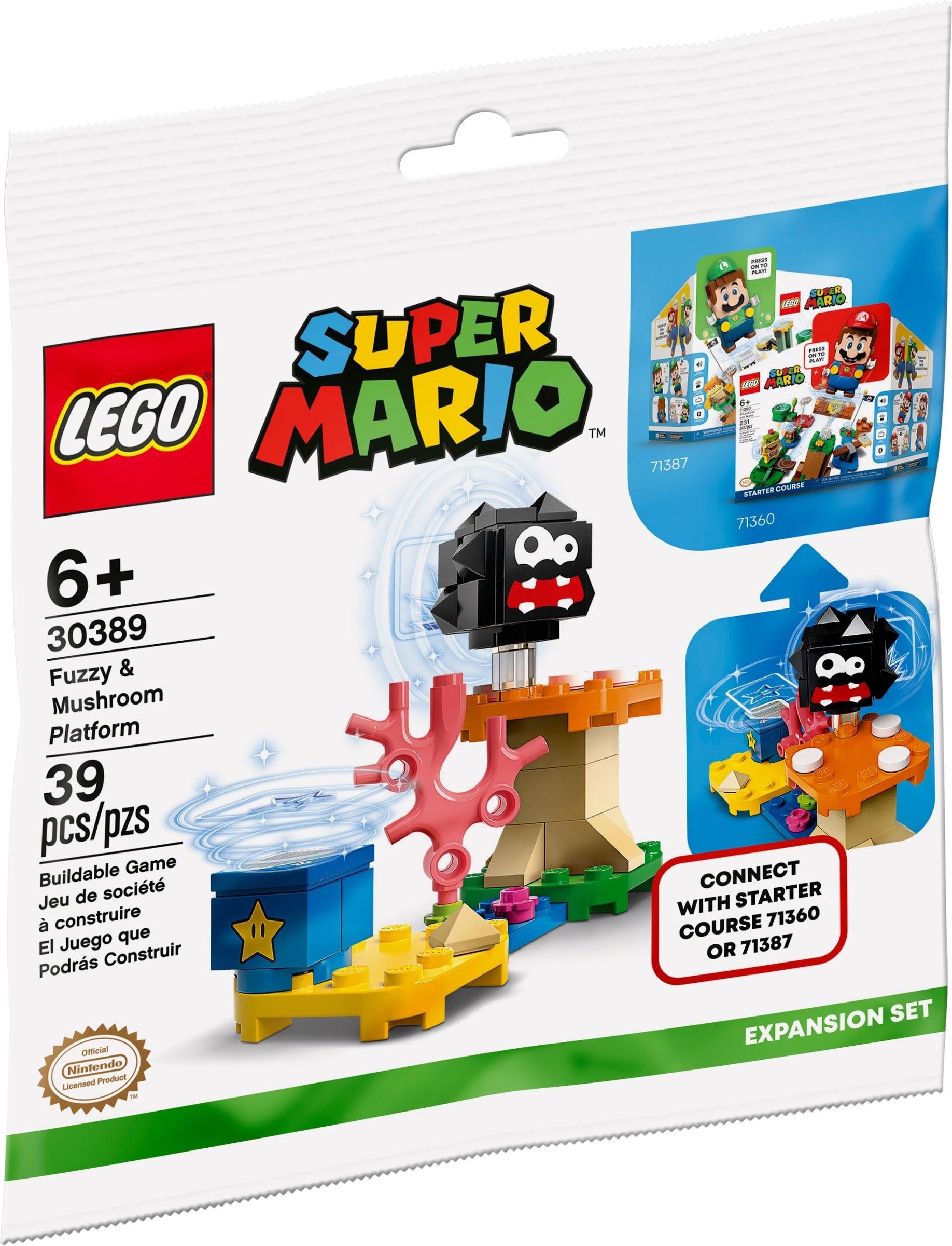 LEGO Super Mario Fuzzy & Pilz-Plattform Erweiterungsset 30389