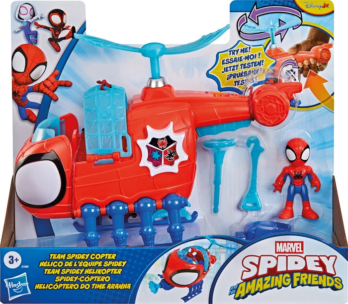 Hasbro Spidey Helikopter Evergreen Team Helikopter und Figur