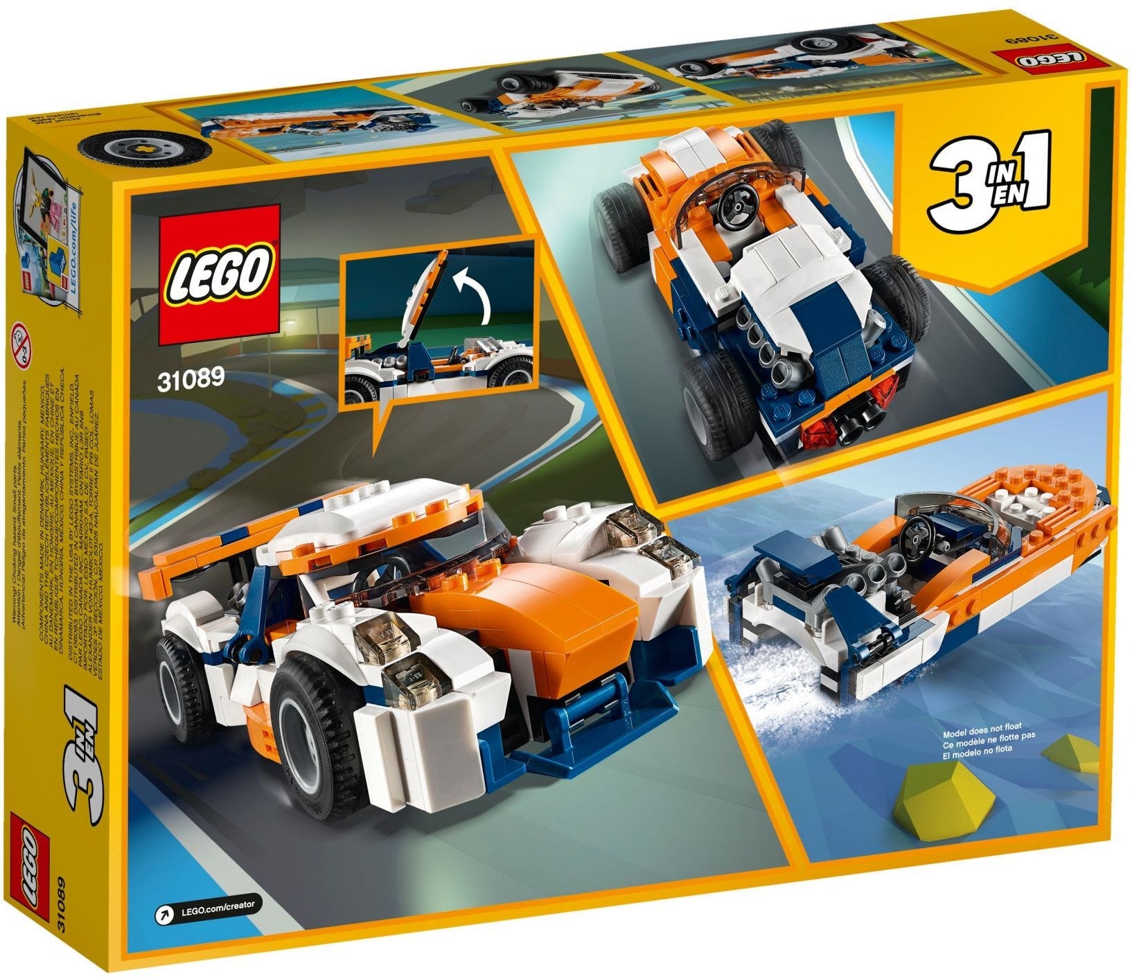 LEGO Creator 3-in-1-Set Rennwagen 31089