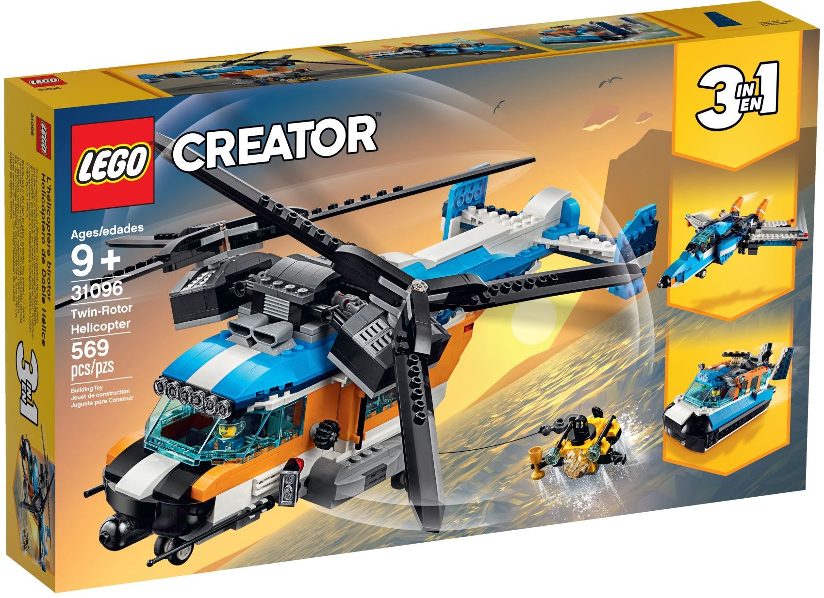 LEGO Creator L'hélicoptère à deux rotors 31096
