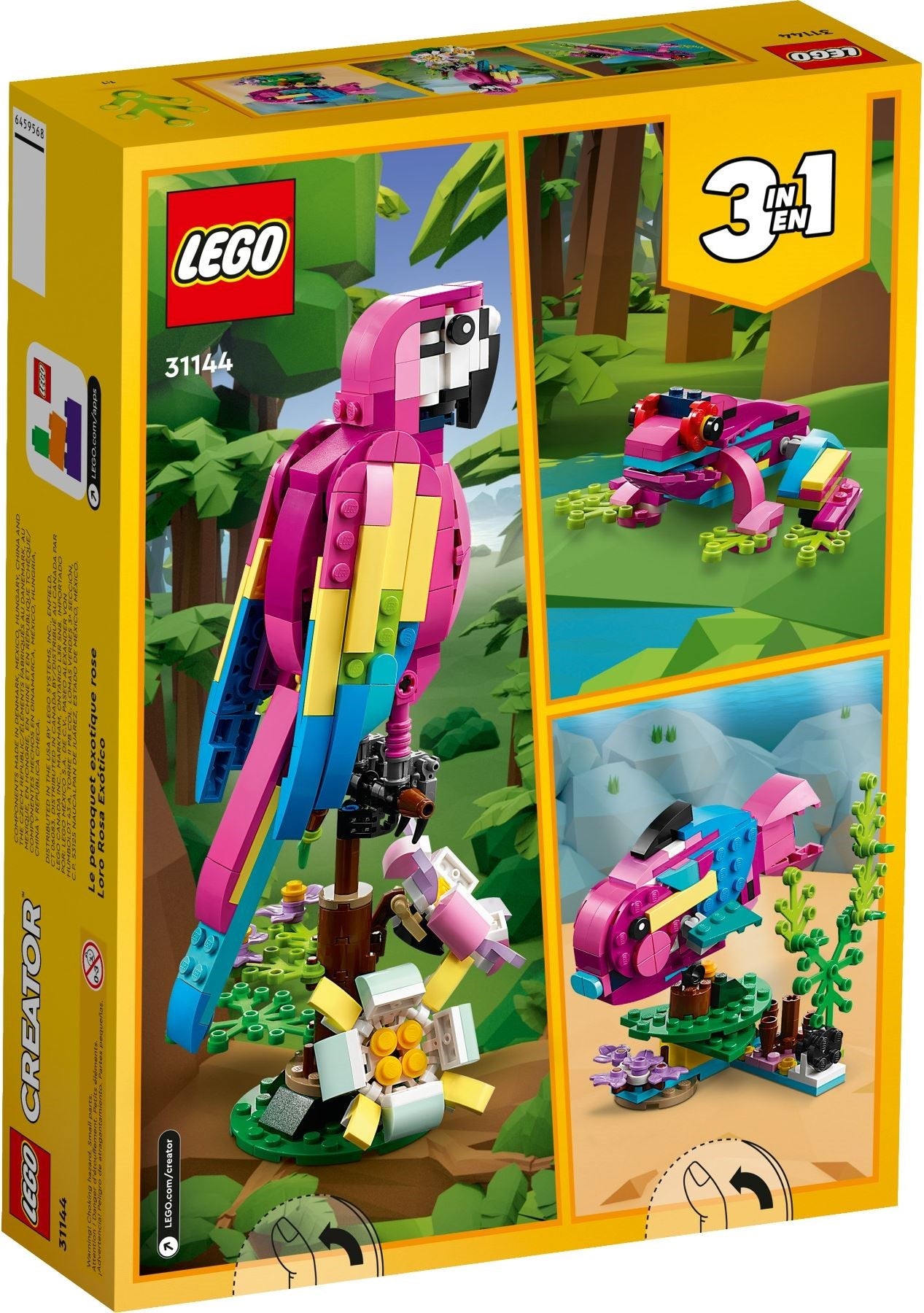 LEGO Creator Exotischer pinfarbener Papapgei 31144