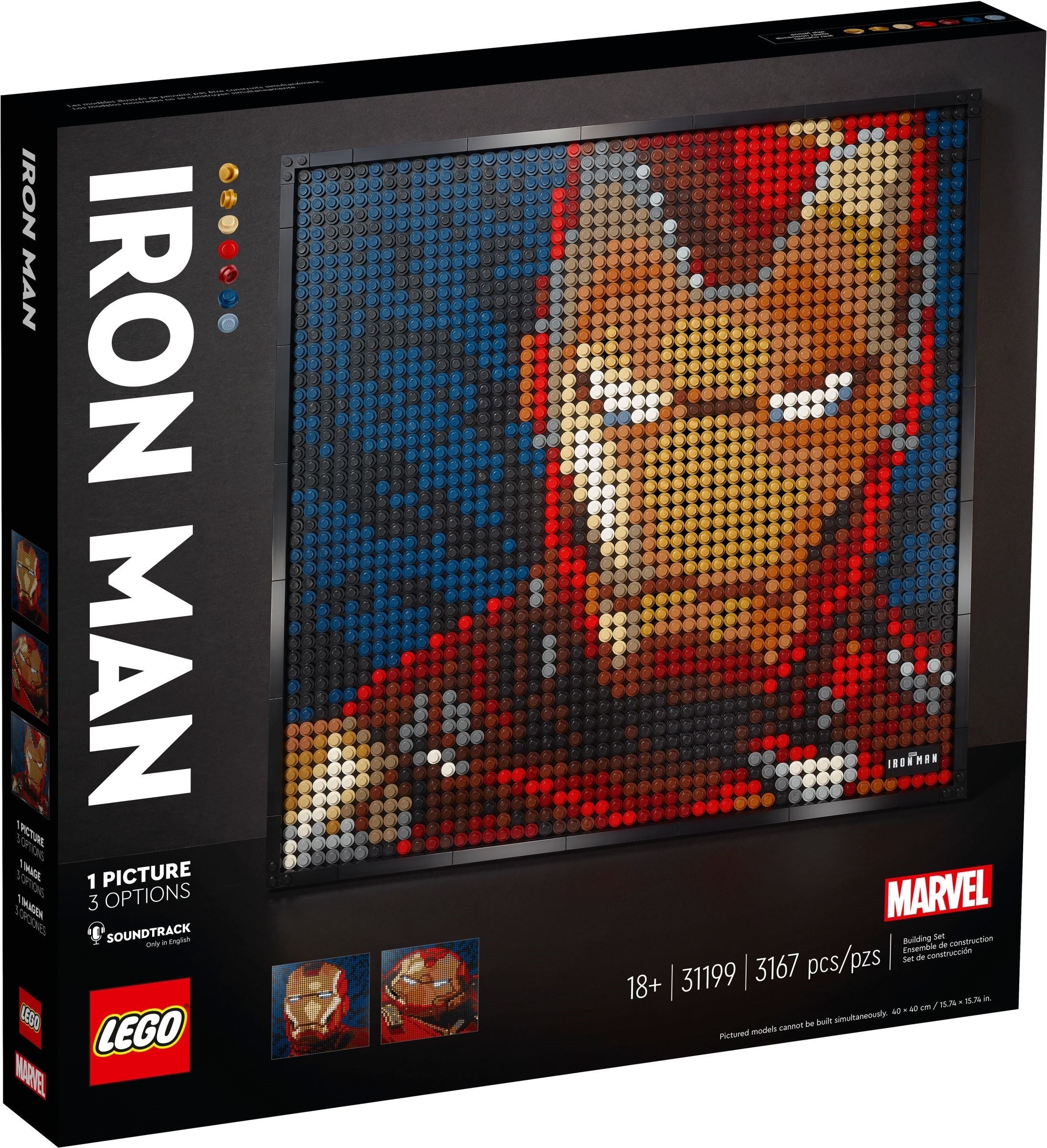 LEGO Art Marvel Studios Iron Man - photo d'art 31199
