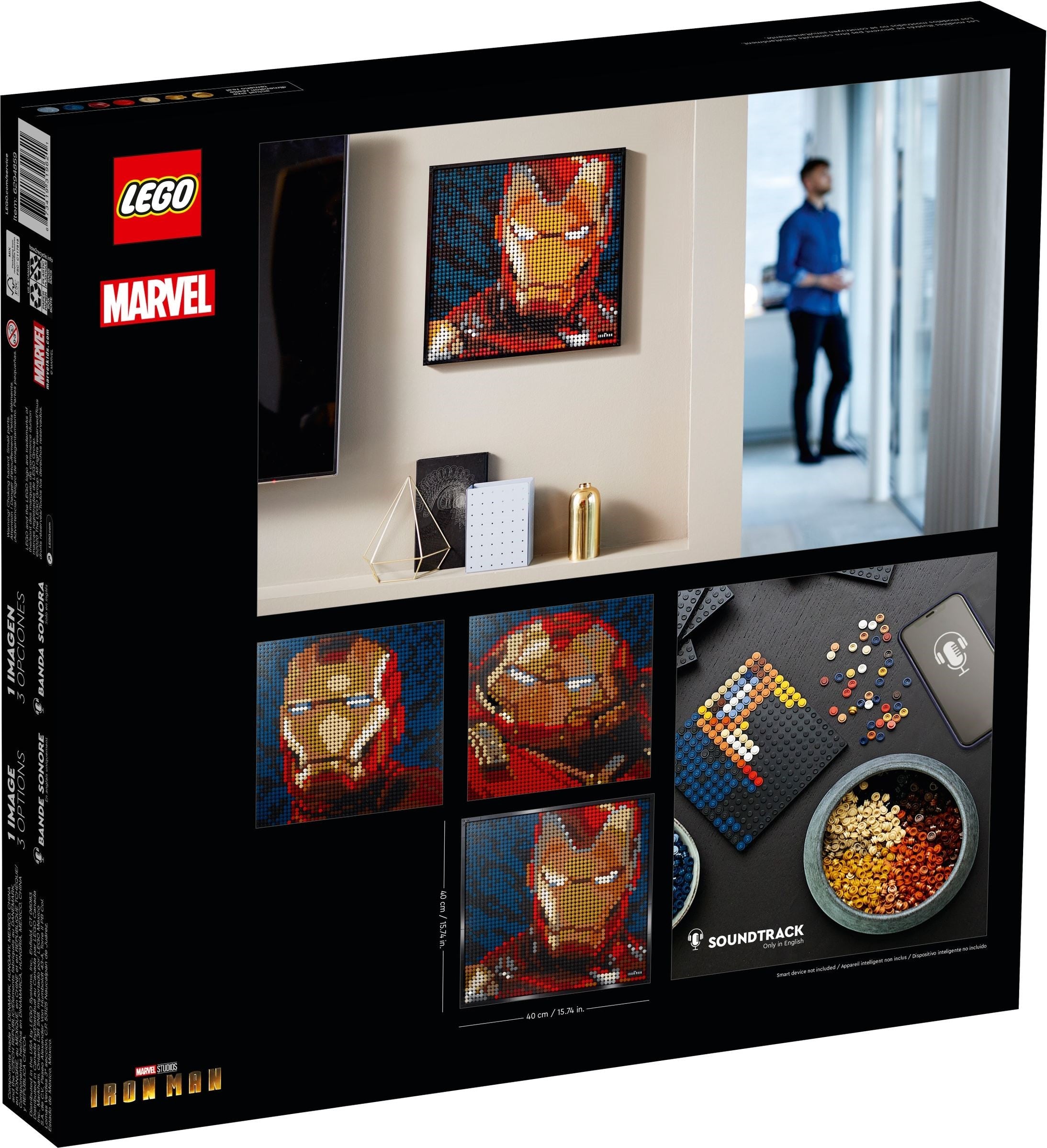 LEGO Art Marvel Studios Iron Man - photo d'art 31199
