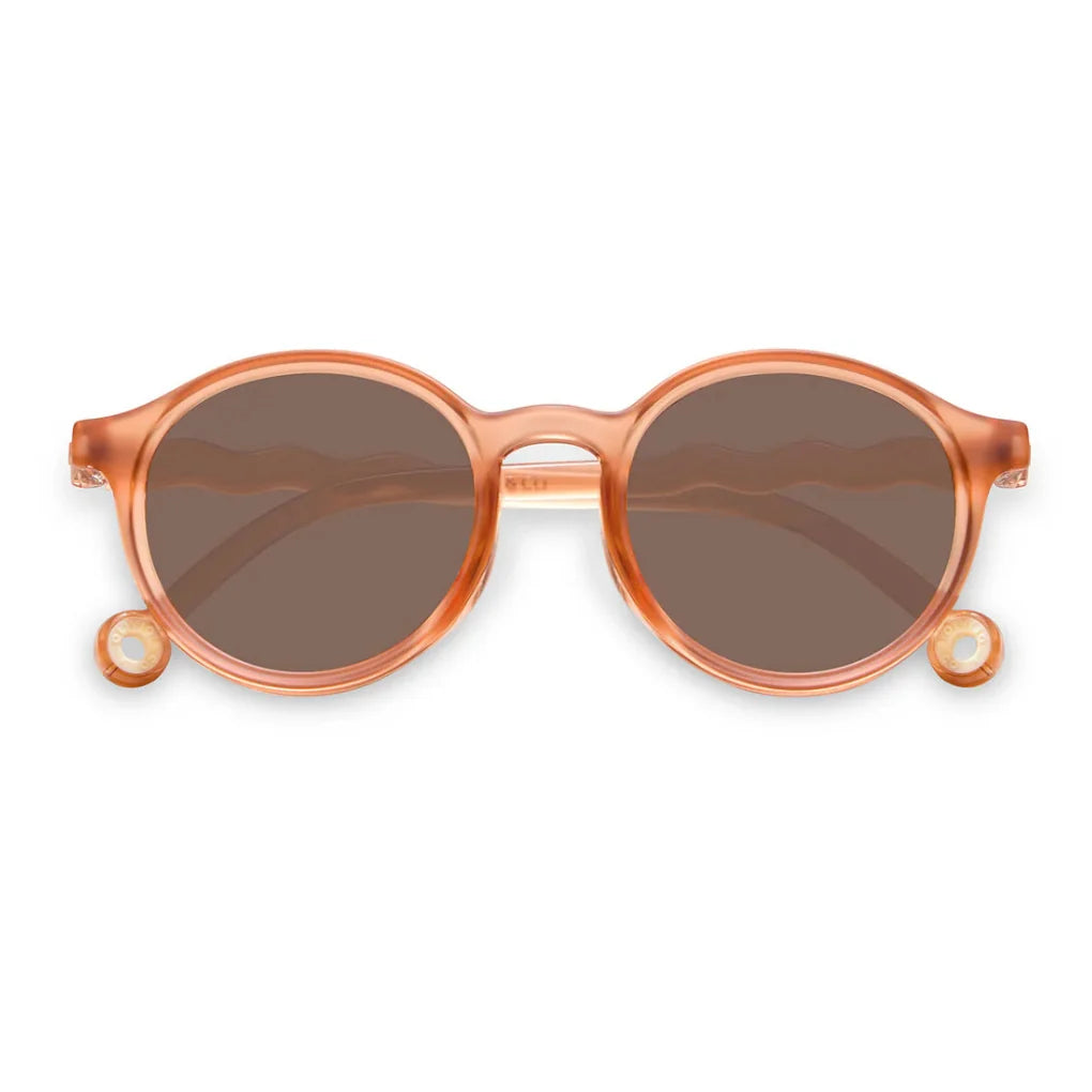 Olivo & Co KIDS Oval Sunglasses-Breakfast Art-Fig Pink