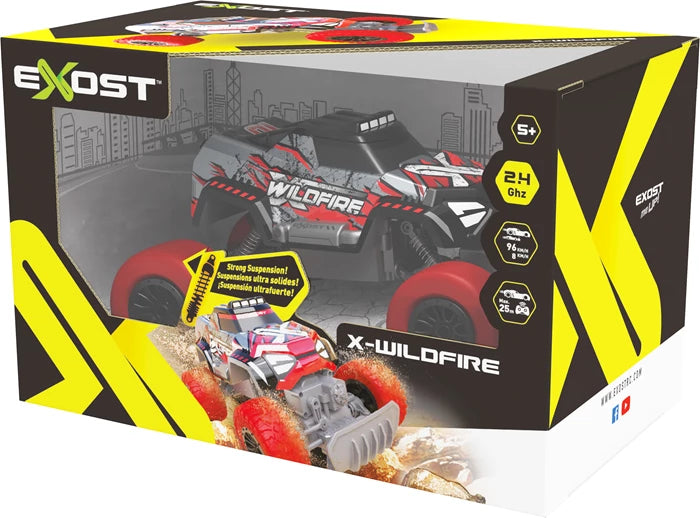 Silverlit Exost X-Wildfire, 2.4 GHz 1:12, Stossdämpfer, Batt. 6xAA exkl., ab 5 Jahren