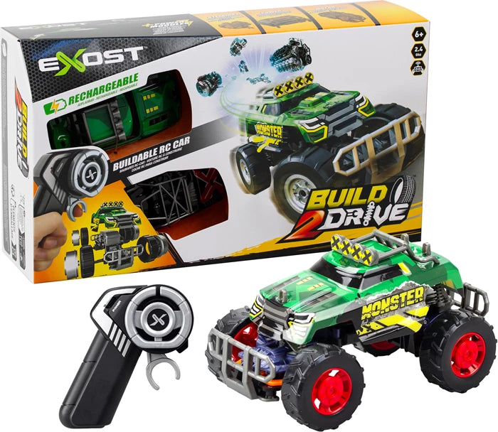 Silverlit Exost Build 2 Drive Mighty Monster, 2.4 GHz, RC, aufladbar, Batt. 2xAAA exkl., ab 6 Jahren