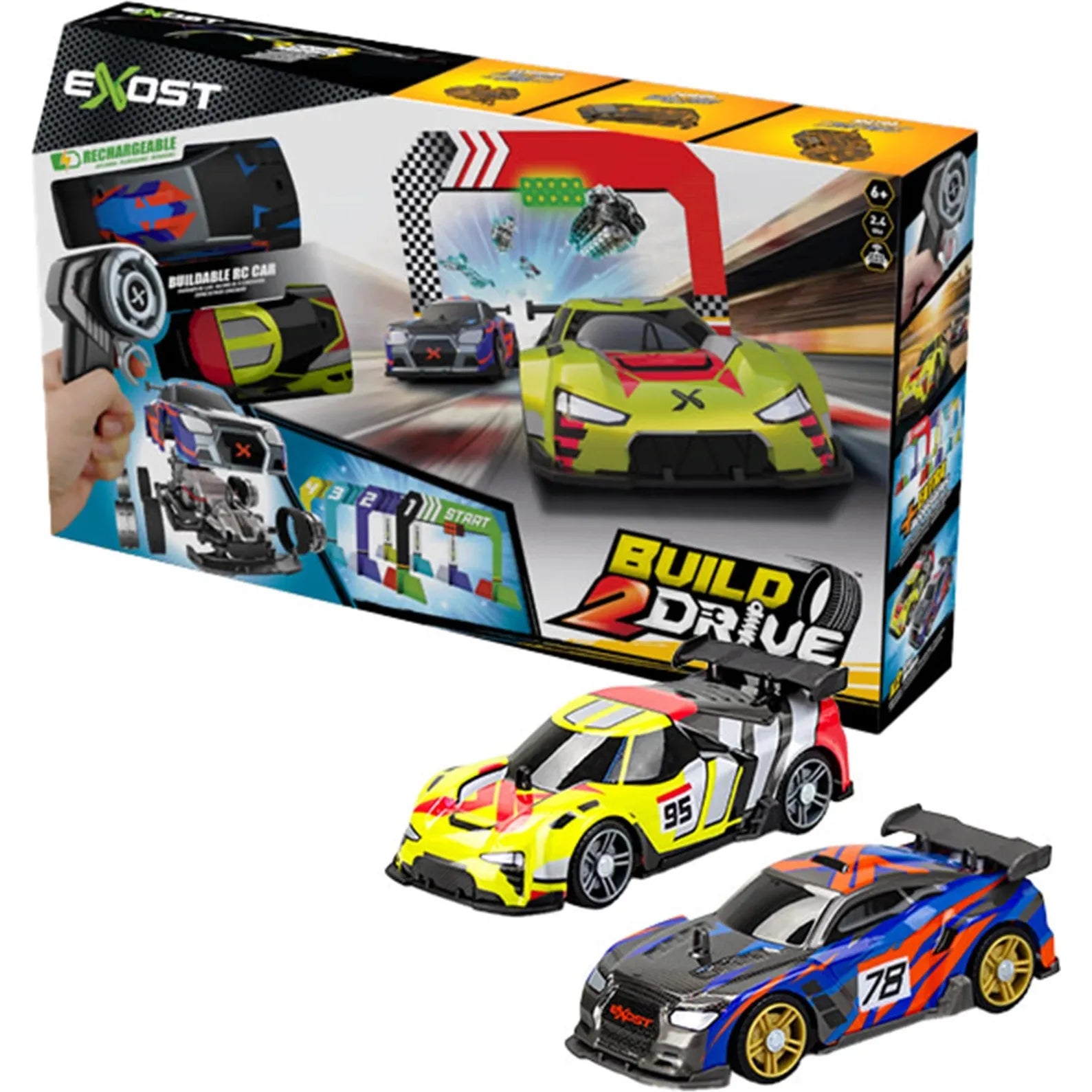 Siverlit Exost Build 2 Drive Duo Pack Race Set