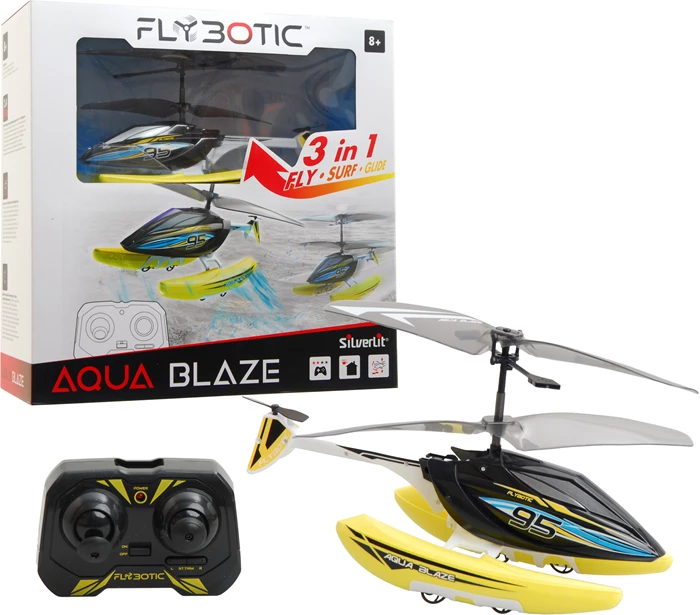 Silverlit Flybotic Helikopter Aqua Blaze 2.4 GHz ca. 21x8x12 cm, Outdoor, Batt. 2xAAA exkl., ab 8 Jahren