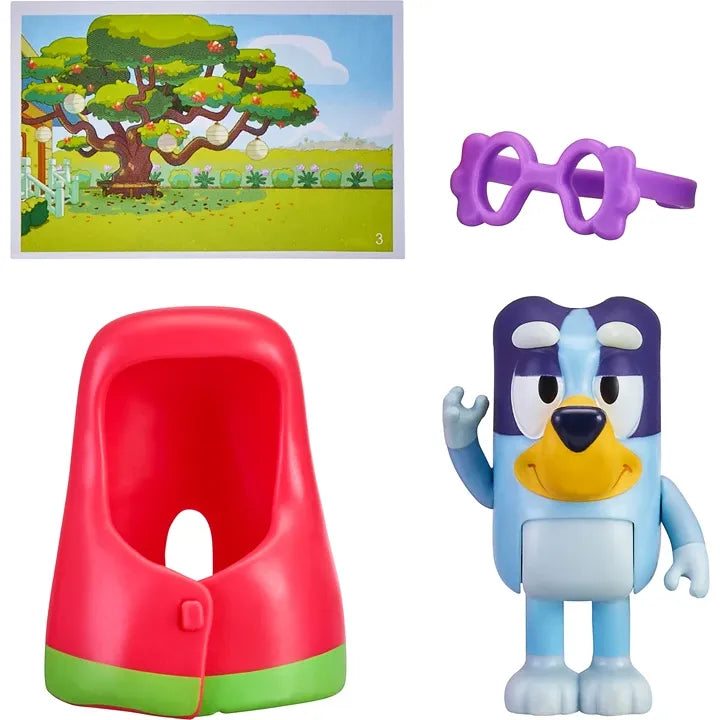 Bluey Story Starter Set II assortierte Figur, Zubehörteil, Geschichtenkarte, ab 3 Jahren
