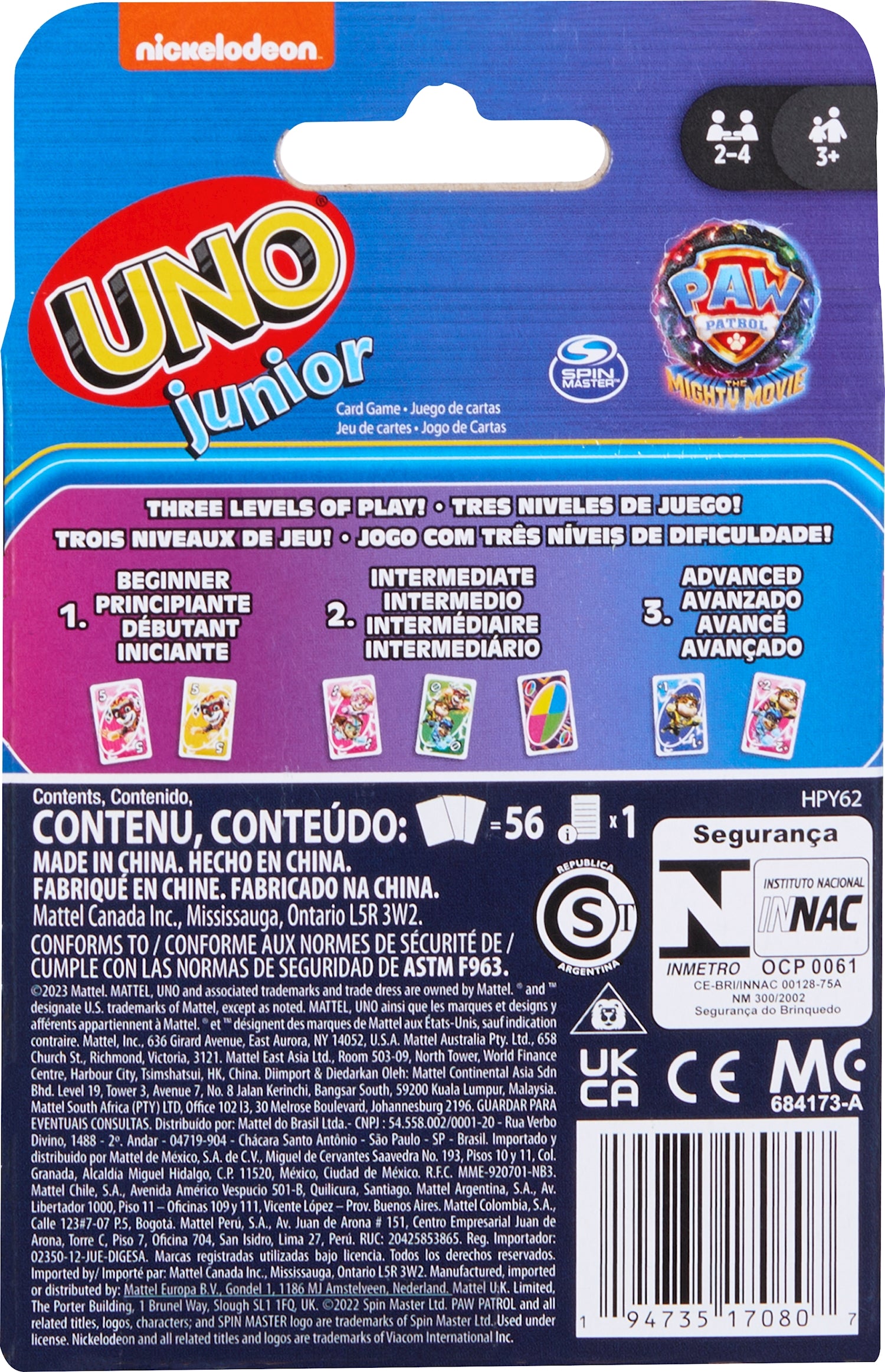 UNO Junior Paw Patrol 2