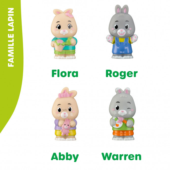 Klorofil Figurenset 4er-Set Familie «Hasen»