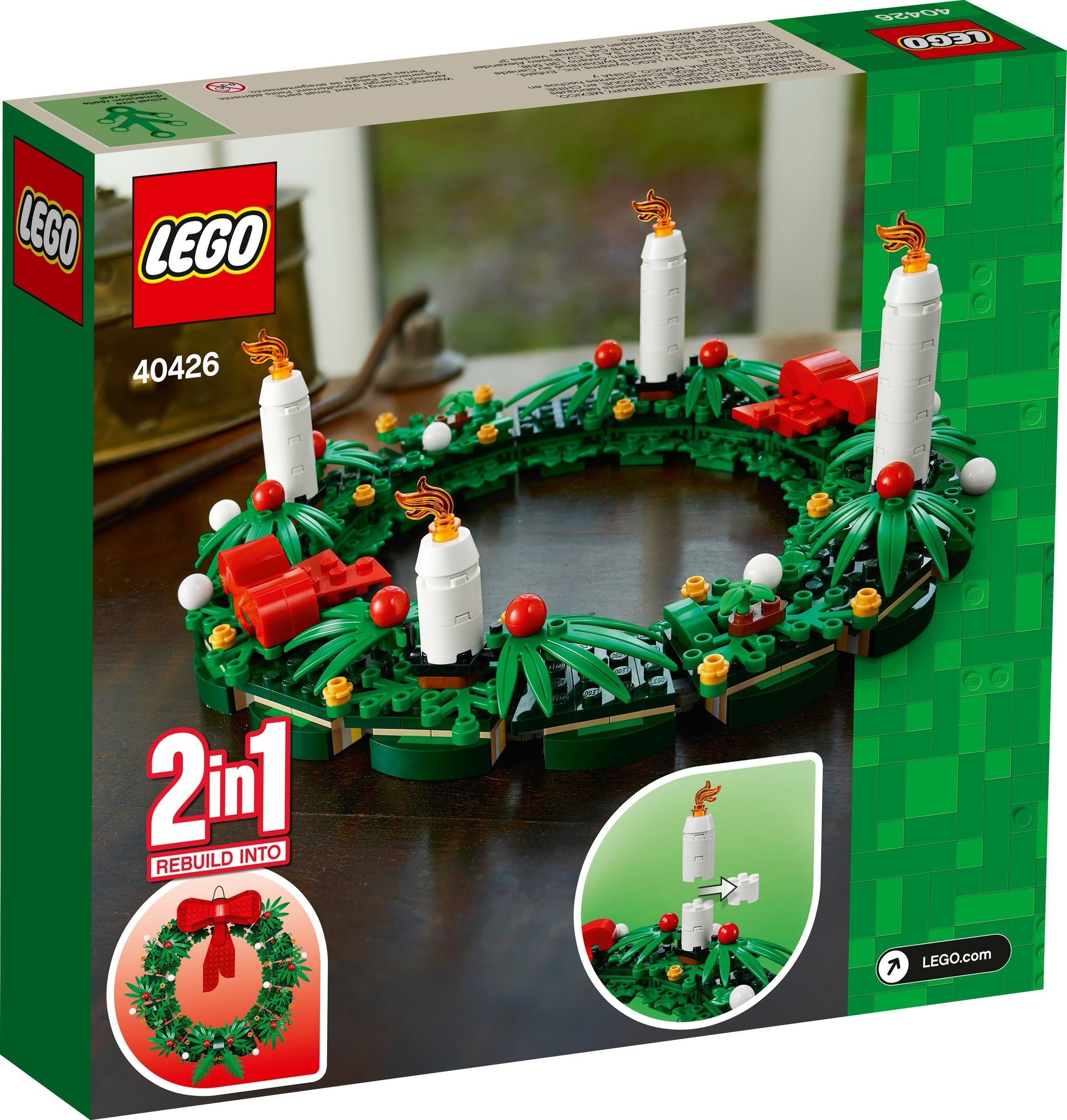 LEGO Seasonal Weihnachtskranz der Saison 2-in-1 40426