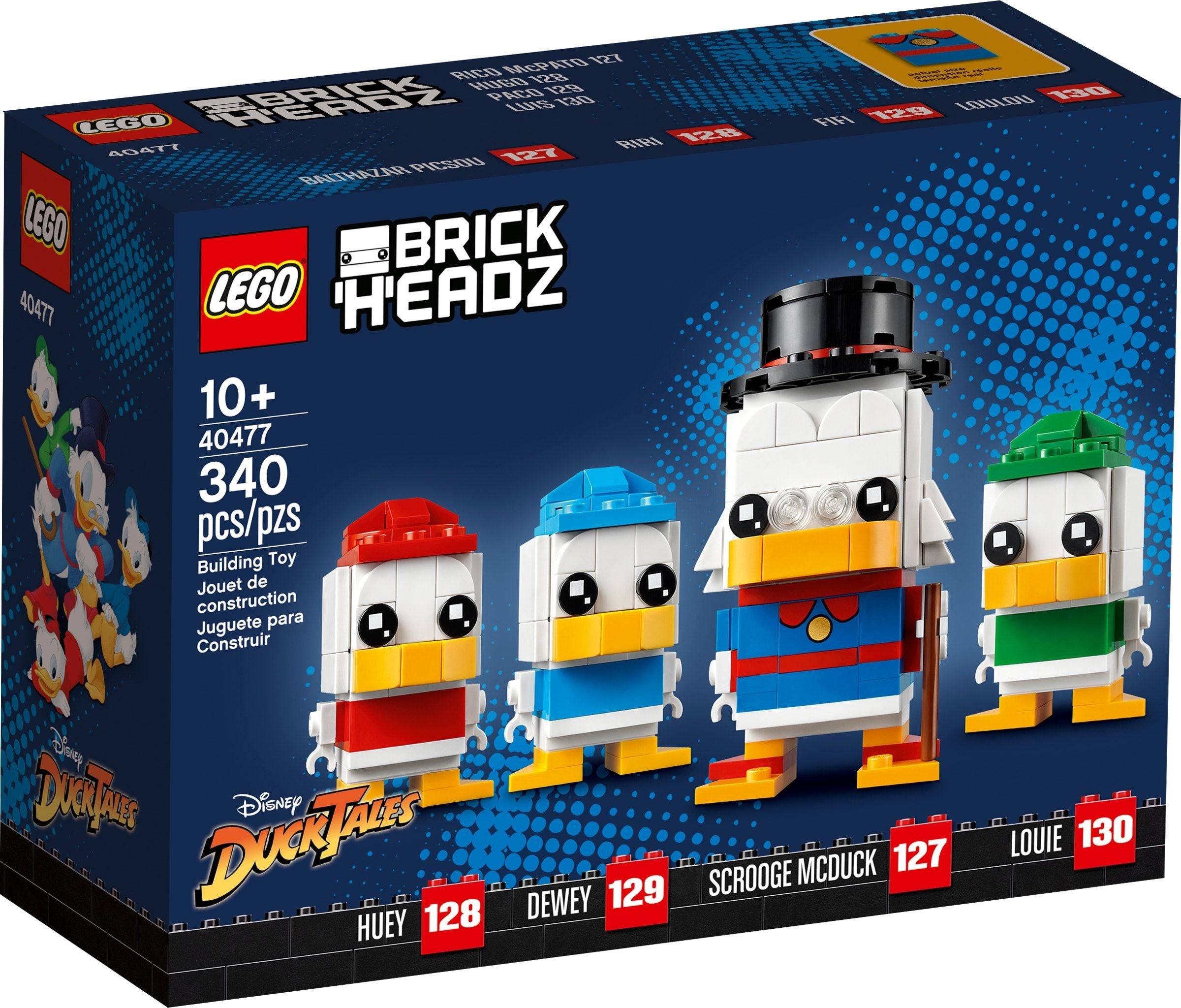 <transcy>LEGO BrickHeadz Picsou, Tick, Trick & Track 40477</transcy>